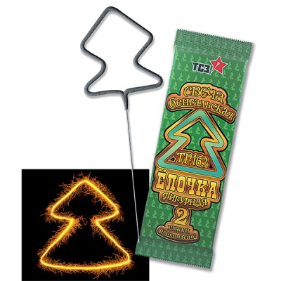 Елочка Бенгальские огни фигурные купить в Буе | buj.salutsklad.ru