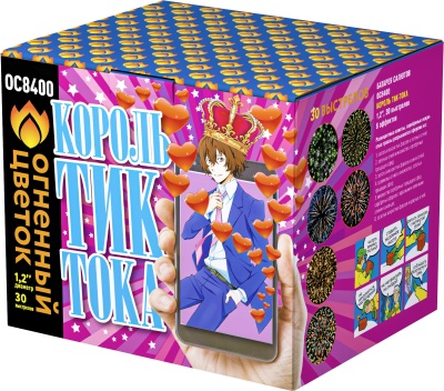 Король Тик-Тока Батарея салютов купить в Буе | buj.salutsklad.ru